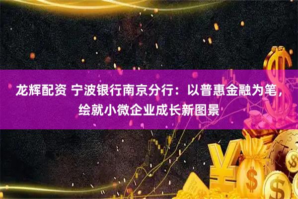 龙辉配资 宁波银行南京分行：以普惠金融为笔，绘就小微企业成长新图景