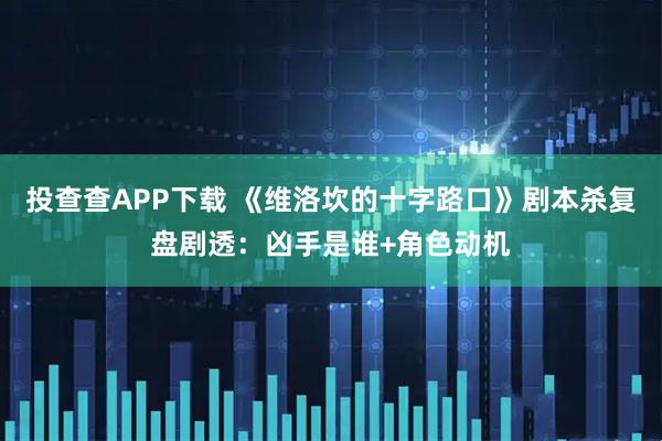 投查查APP下载 《维洛坎的十字路口》剧本杀复盘剧透：凶手是谁+角色动机